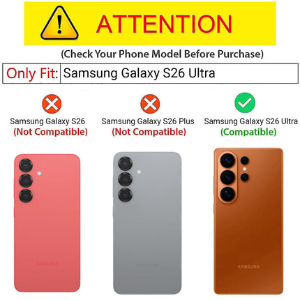 Kapa Armor Slider Back Cover for Samsung Galaxy S26 Ultra | Inbuilt Ring + Camera Slider Shockproof Lens Protection Bumper Back Case (Blue)