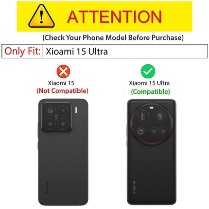 Kapa Soft Fabric & Leather Hybrid Protective Back Cover for Xiaomi 15 Ultra | Shockproof Slim Hard Anti Slip Back Case (Black,Brown)