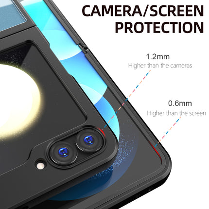 Kapa Hawkeye Clear Back Cover for Samsung Galaxy Z Flip 6 | Camera Lens Protector Shockproof Slim Clear Case Cover (Black)