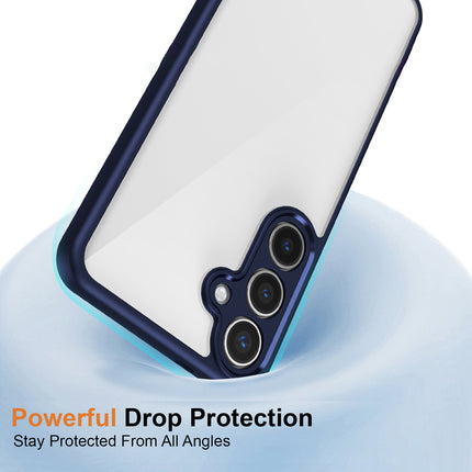 Kapa Hawkeye Clear Back Cover for Samsung Galaxy A56 | Camera Lens Protector Shockproof Slim Clear Case Cover (Blue Sides)
