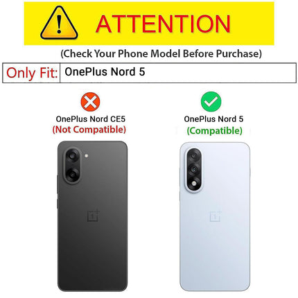Kapa Warrior Acrylic Clear Back Cover For OnePlus Nord 5 | Slim Shockproof [Military Grade Protection] Hybrid Bumper Case (Clear Sides) - Mobizang