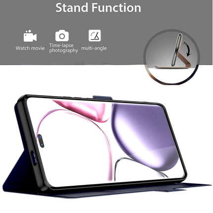 Kapa Noble Slim Magnetic Leather Flip Case Cover for Honor X9C 5G | Card Holder Stand Flip Wallet Case (Blue) - Mobizang