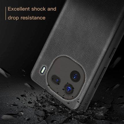 Kapa Tux Leather Back Cover for IQOO 12 (5G) | Slim Shockproof Camera Protection Bumper Case (Black) - Mobizang