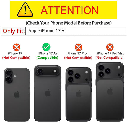 Kapa Armor Slider Back Cover for Apple iPhone 17 Air | Inbuilt Ring + Camera Slider Shockproof Lens Protection Bumper Back Case (Grey)