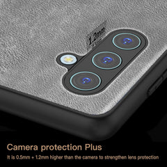 Kapa Tux Leather Back Cover for Samsung Galaxy M35 (5G) | Slim Shockproof Camera Protection Bumper Case (Grey) - Mobizang