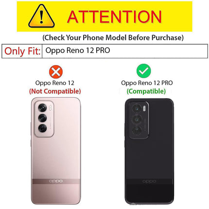 Kapa Soft Fabric & Leather Hybrid Protective Back Cover for Oppo Reno 12 Pro (5G) | Shockproof Slim Hard Anti Slip Back Case (Black,Blue)