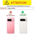 Kapa Unicorn Acrylic Clear Back Cover For Pixel 9 PRO | Slim Shockproof [Military Grade Protection] Hybrid Bumper Case (Blue Sides)