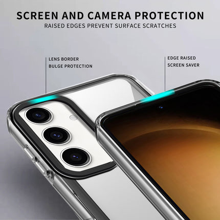 Kapa Warrior Acrylic Clear Back Cover For Samsung Galaxy M35 (5G) | Slim Shockproof [Military Grade Protection] Hybrid Bumper Case (Transparent Sides) - Mobizang