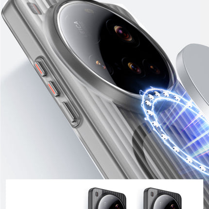 Kapa Wave Magnetic Frosted Grip Back Cover for Xiaomi 15 Ultra | [MagSafe Compatible] Wireless charging, Slim, Metal Buttons Matte Finish Back Case (White)