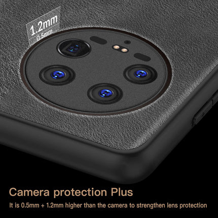 Kapa Tux Leather Back Cover for Xiaomi 14 ULTRA (5G) | Slim Shockproof Camera Protection Bumper Case (Black)