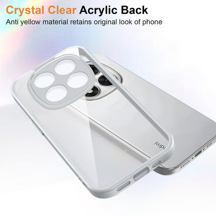 Kapa Hawkeye Clear Slim Tough Back Cover for Redmi Note 15 Pro 5G | Camera Lens Protector Anti Yellow Shockproof Clear Hybrid Case Cover (Grey) - Mobizang