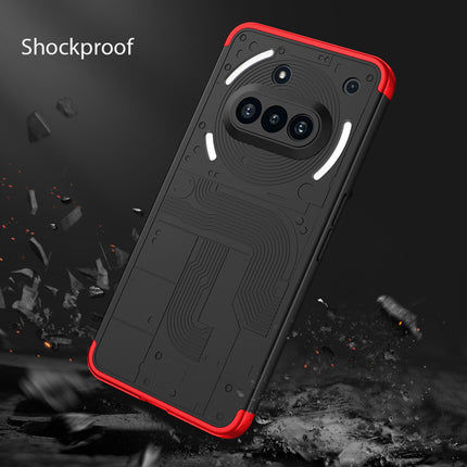 Kapa Double Dip Full 360 Protection Back Case Cover for Nothing Phone 3A 5G (Red,Black)