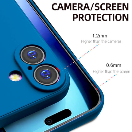 Kapa Matte Protective Lens Flexible Back Cover for Apple iPhone 17 | Slim Silicone with Soft Lining Shockproof Full Body Bumper Case (Blue)