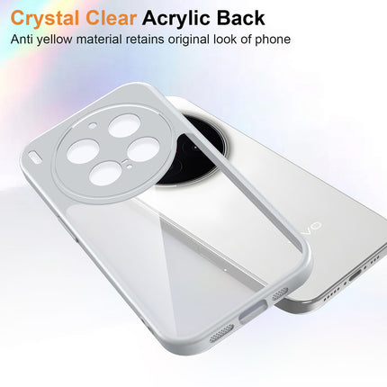 Kapa Hawkeye Clear Slim Tough Back Cover for Vivo X300 Pro 5G | Camera Lens Protector Anti Yellow Shockproof Clear Hybrid Case Cover (Grey)