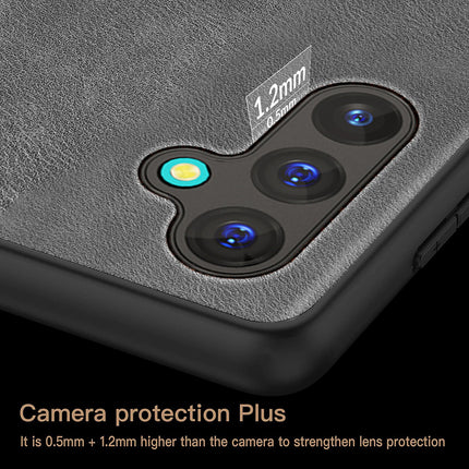 Kapa Tux Leather Back Cover for Samsung Galaxy M55 / F55 | Slim Shockproof Camera Protection Bumper Case (Grey)