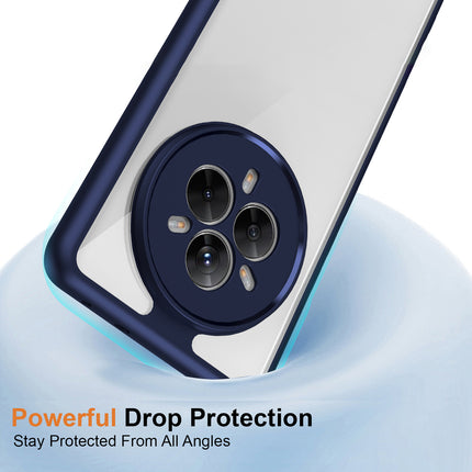 Kapa Hawkeye Clear Back Cover for Realme 14 Pro 5G | Camera Lens Protector Shockproof Slim Clear Case Cover (Blue Sides)