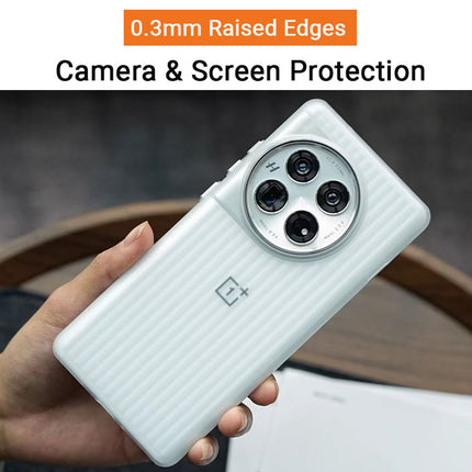 Kapa Matte Wave Grip Back Cover for OnePlus 13R | Ultra Slim [With Metal Buttons] Frosted Back Case (White)
