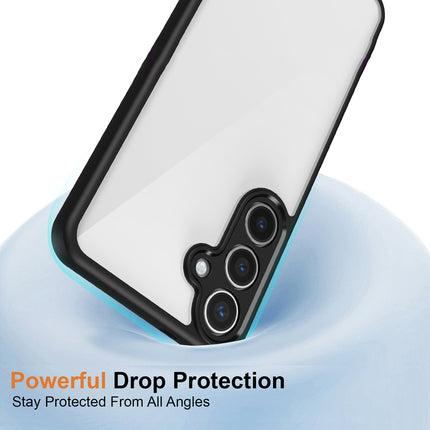 Kapa Hawkeye Clear Back Cover for Samsung Galaxy S25 Plus | Camera Lens Protector Shockproof Slim Clear Case Cover (Black Sides)