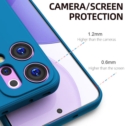 Kapa Matte Protective Lens Flexible Back Cover for Oppo Reno 14 5G | Slim Silicone with Soft Lining Shockproof Full Body Bumper Case (Blue)