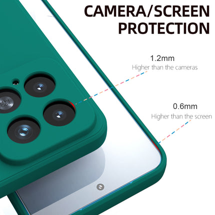 Kapa Matte Protective Lens Flexible Back Cover for Xiaomi 15 5G | Slim Silicone with Soft Lining Shockproof Full Body Bumper Case (Green)