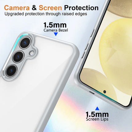 Kapa Hawkeye Clear Back Cover for Samsung Galaxy A56 | Camera Lens Protector Shockproof Slim Clear Case Cover (Grey Sides)