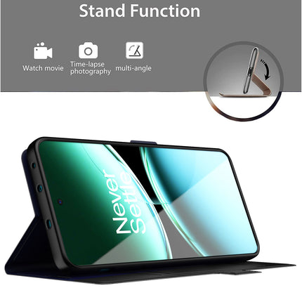 Kapa Noble Slim Magnetic Leather Flip Case Cover for OnePlus Nord 4 | Card Holder Stand Flip Wallet Case (Black)