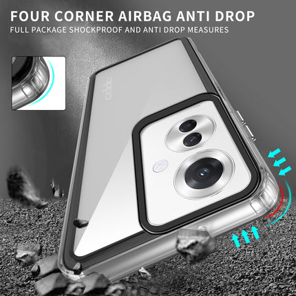 Kapa Warrior Acrylic Clear Back Cover For Oppo F25 Pro (5G) | Slim Shockproof [Military Grade Protection] Hybrid Bumper Case (Clear Sides) - Mobizang