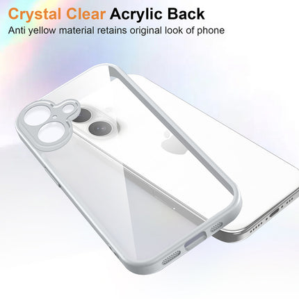 Kapa Hawkeye Clear Slim Tough Back Cover for Apple iPhone 17 | Camera Lens Protector Anti Yellow Shockproof Clear Hybrid Case Cover (Grey)