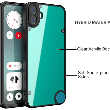 Kapa Hawkeye Clear Back Cover for Nothing CMF Phone 1 | Camera Lens Protector Shockproof Slim Clear Case Cover (Black)