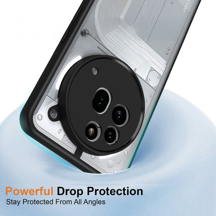 Kapa Hawkeye Clear Back Cover for Nothing Phone 3A Pro | Camera Lens Protector Shockproof Slim Clear Case Cover (Black Sides) - Mobizang