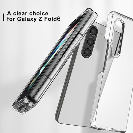 Kapa Shockproof Protective Band Back Cover for Z Fold 6 | Wrist Strap Case Full Body Case (Clear)