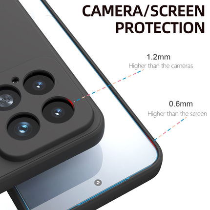 Kapa Matte Protective Lens Flexible Back Cover for Xiaomi 15 5G | Slim Silicone with Soft Lining Shockproof Full Body Bumper Case (Black)