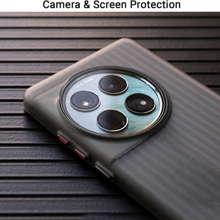 Kapa Matte Wave Grip Back Cover for OnePlus 13R | Ultra Slim [With Metal Buttons] Frosted Back Case (Grey)