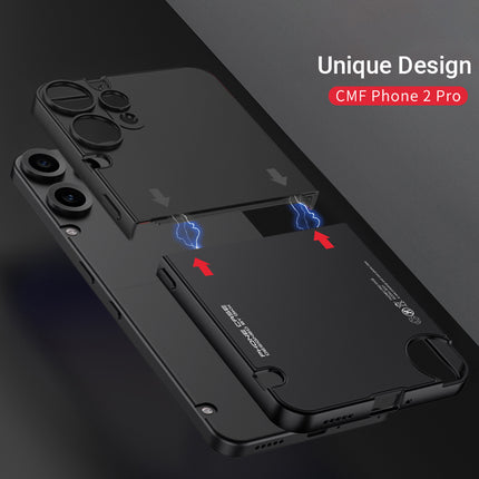 Kapa Double Dip Full 360 Protection Back Case Cover for CMF Phone 2 Pro (Black)