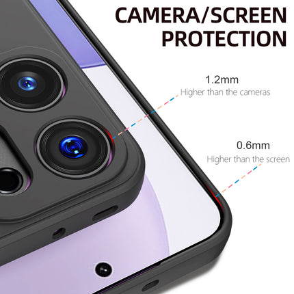 Kapa Matte Protective Lens Flexible Back Cover for Oppo Reno 14 Pro 5G | Slim Silicone with Soft Lining Shockproof Full Body Bumper Case (Black)