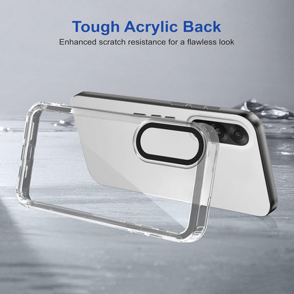 Kapa Warrior Acrylic Clear Back Cover For OnePlus Nord 5 | Slim Shockproof [Military Grade Protection] Hybrid Bumper Case (Clear Sides) - Mobizang