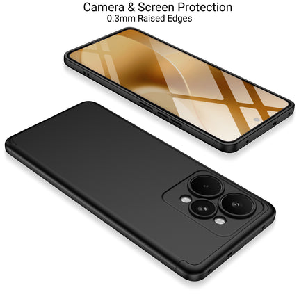 Kapa Double Dip Full 360 Protection Back Case Cover for Realme 15 Pro 5G (Black) - Mobizang