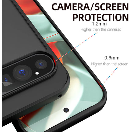 Kapa Hawkeye Clear Back Cover for Google Pixel 9 / Pixel 9 PRO | Camera Lens Protector Shockproof Slim Clear Case Cover (Black)