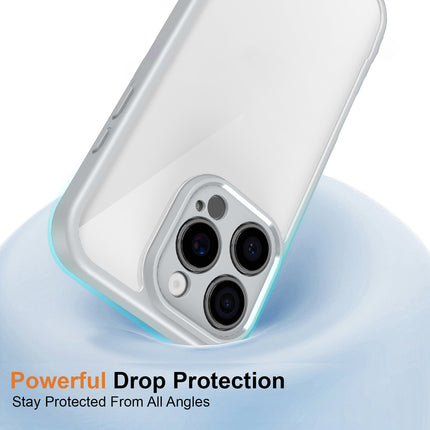 Kapa Hawkeye Clear Back Cover for Apple iPhone 16 Pro | Camera Lens Protector Shockproof Slim Clear Case Cover (Grey Sides) - Mobizang