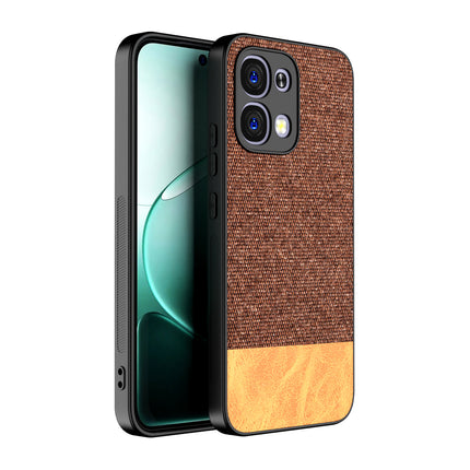 Kapa Soft Fabric & Leather Hybrid Protective Back Cover for Oppo F31 5G | Shockproof Slim Hard Anti Slip Back Case (Brown)