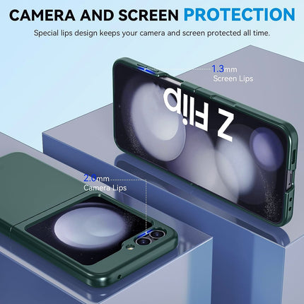 Kapa Ultra Thin Back Case for Samsung Galaxy Flip6 / Z Flip 6 | Full Body Protection Hard Back Cover (Green)