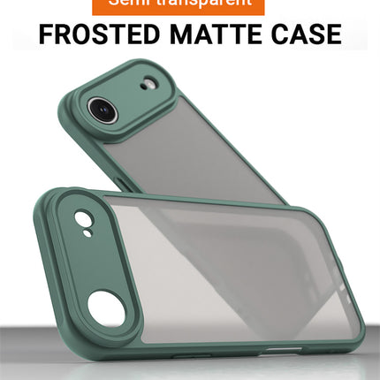 Kapa Shield Frosted Acrylic Back Cover for Apple iPhone 17 Air| Hard Slim Inbuilt Camera Lens Cover Protection Shock Proof Case (Green Sides)
