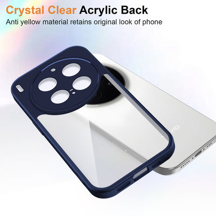 Kapa Hawkeye Clear Slim Tough Back Cover for Vivo X300 Pro 5G | Camera Lens Protector Anti Yellow Shockproof Clear Hybrid Case Cover (Blue) - Mobizang