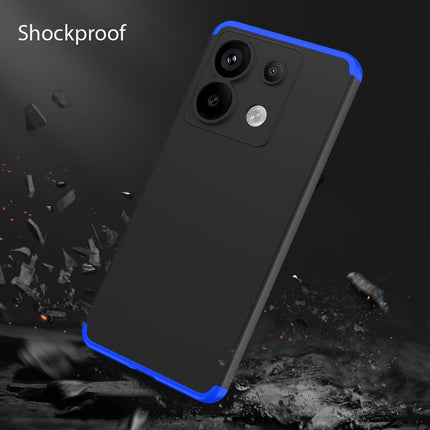 Kapa Double Dip Full 360 Protection Back Case Cover for Redmi Note 13 Pro (5G) (Blue,Black) - Mobizang