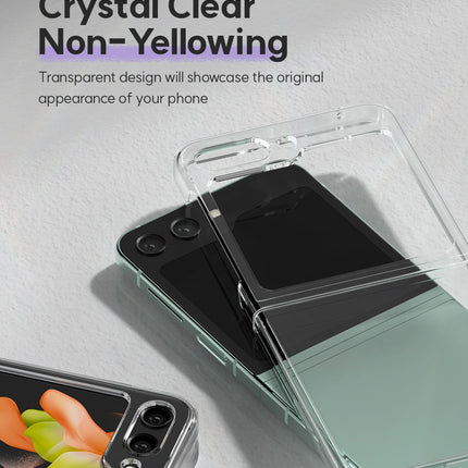 Kapa Phantom Ultra Thin Back Case for Samsung Galaxy Flip6 / Z Flip 6 | Electroplated Edges Full Body Protection Back Cover (Clear)