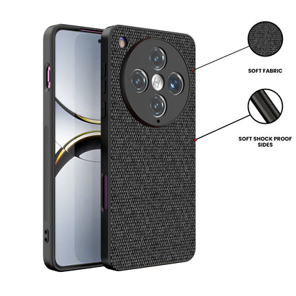 Kapa Soft Full Fabric Protective Back Case Cover for Oppo Find X8 Pro | Shockproof Slim Hard Anti Slip Back Case (Black) - Mobizang