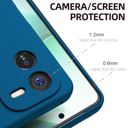 Kapa Matte Protective Lens Flexible Back Cover for IQOO Z9X | Slim Silicone with Soft Lining Shockproof Full Body Bumper Case (Blue)