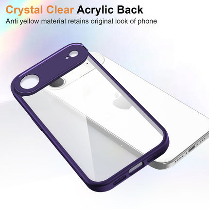 Kapa Hawkeye Clear Slim Tough Back Cover for Apple iPhone 17 Air | Camera Lens Protector Anti Yellow Shockproof Clear Hybrid Case Cover (Purple)