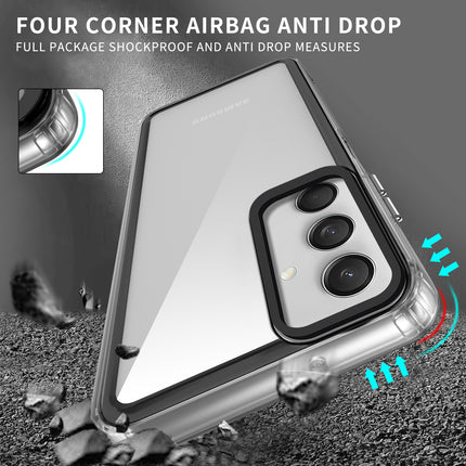 Kapa Warrior Acrylic Clear Back Cover For Samsung Galaxy M55 (5G) | Slim Shockproof [Military Grade Protection] Hybrid Bumper Case (Clear Sides)