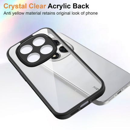 Kapa Hawkeye Clear Slim Tough Back Cover for Redmi Note 15 Pro 5G | Camera Lens Protector Anti Yellow Shockproof Clear Hybrid Case Cover (Black)